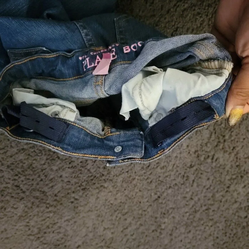 The Children's Place Girls Blue Pockets Mid Rise Denim Bootcut Jeans Size 8